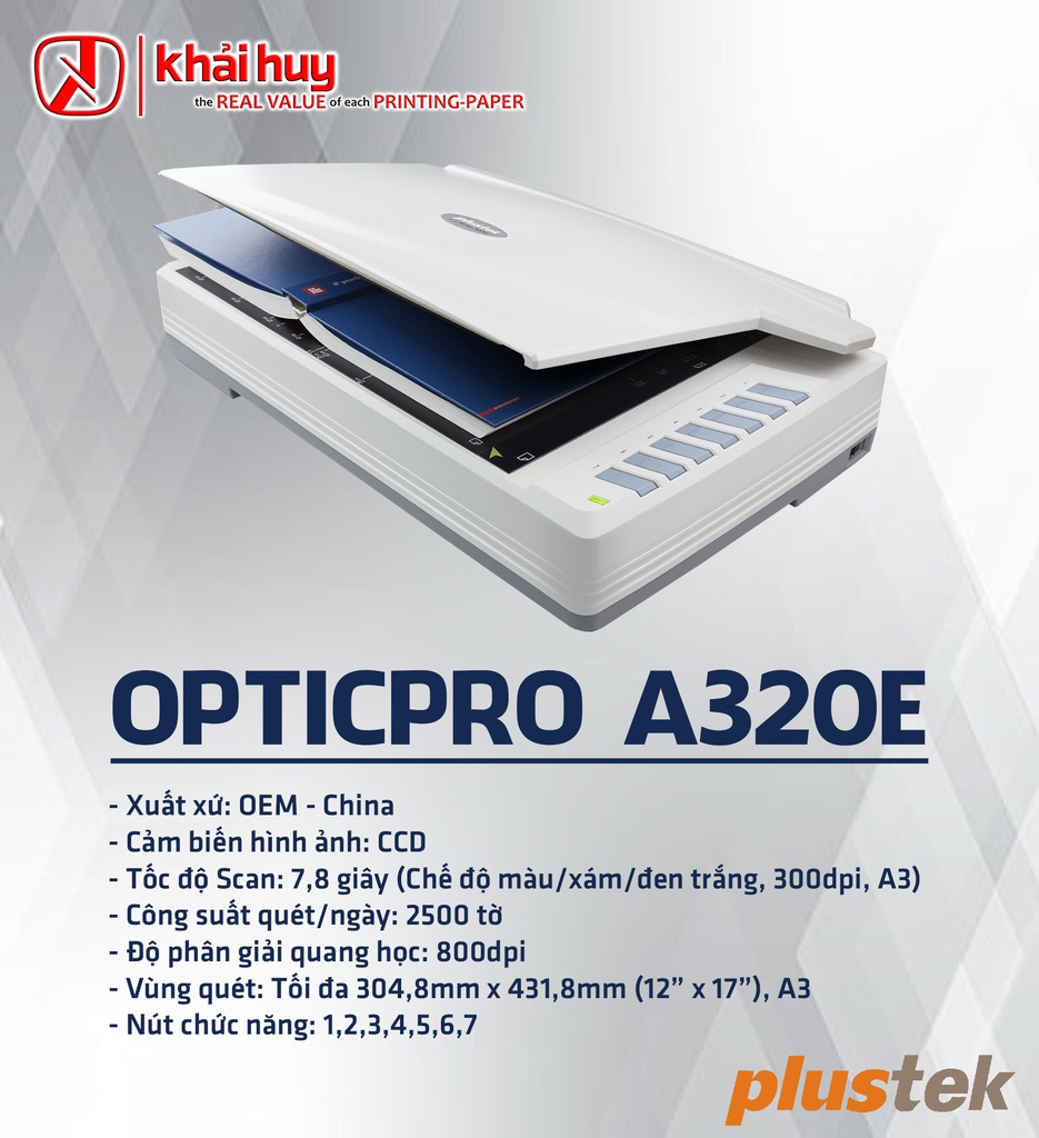 MÁY QUÉT PHẲNG PLUSTEK OPTICPRO A320E