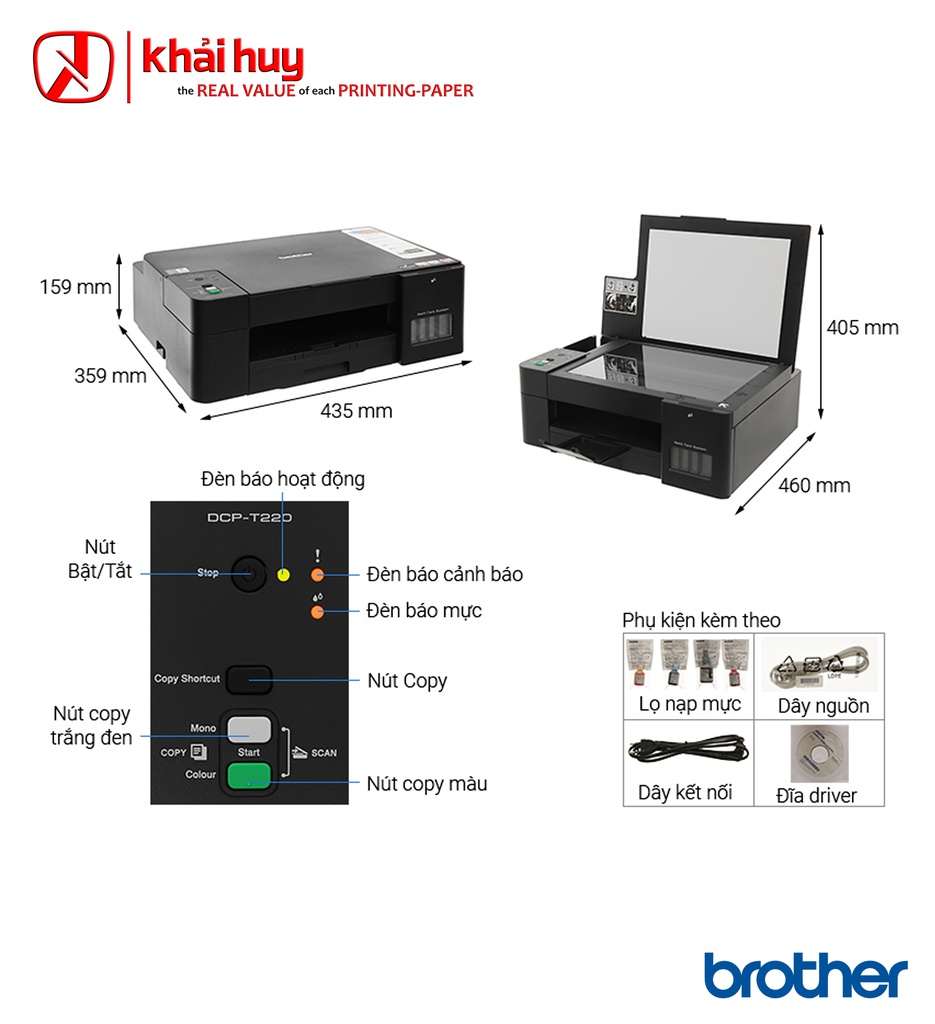 MÁY IN PHUN BROTHER DCP - T220