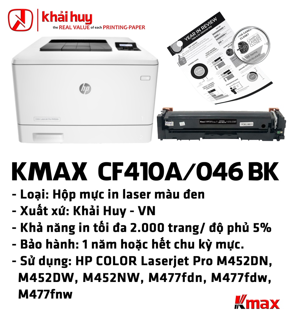 HỘP MỰC IN LASER KMAX CF410A/ 046B