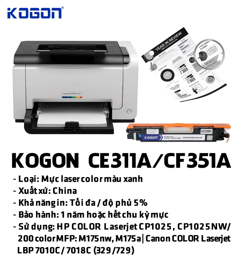 HỘP MỰC IN TONER KOGON CE311A/ CF351A
