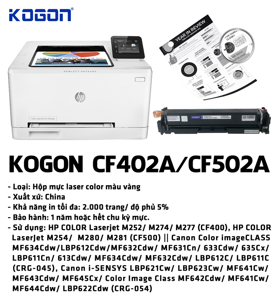 HỘP MỰC IN LASER KOGON CF402/CF502