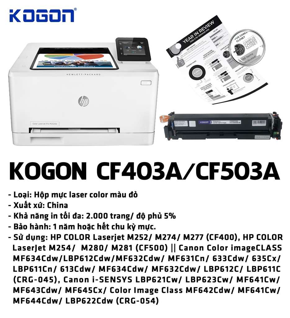 HỘP MỰC IN LASER KOGON CF403/CF503