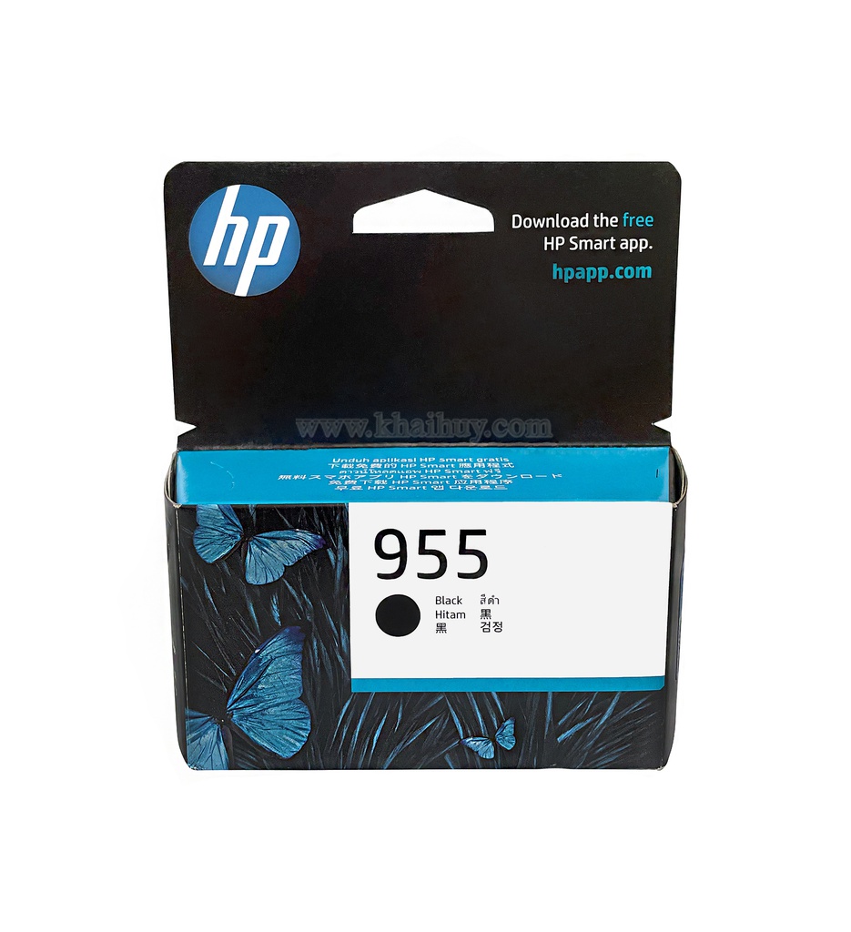 Hộp mực in phun HP 955BK-L0S60AA (22ml, black, chính hãng) - Dùng cho máy OfficeJet Pro 8210/ 8710/ 8720