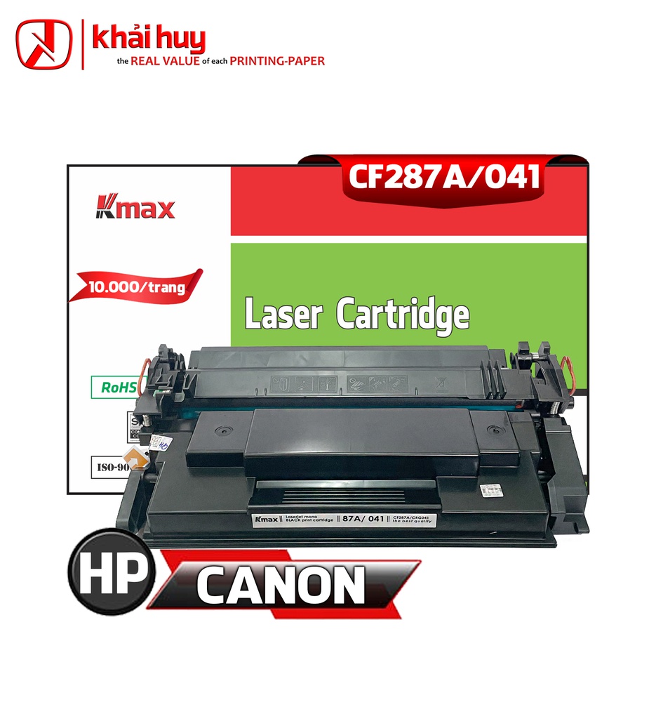 Hộp mực in laser KMAX CF287A/CRG-041 Universal (9K, black, có chíp) - Dùng cho máy Enterprise M506dn/ M501
