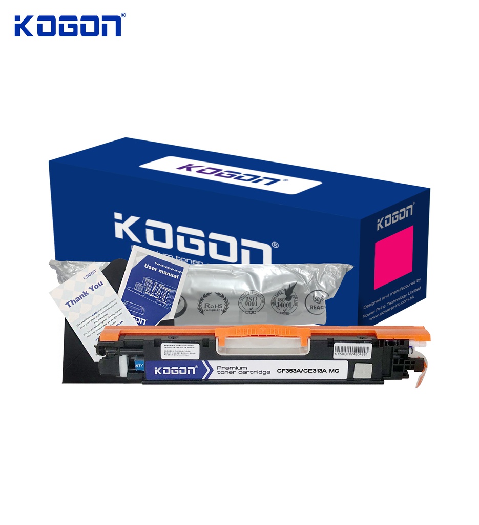 Hộp mực in laser KOGON CF353A/CE313A Universal (1K, magenta, có chíp) - Dùng cho máy Color Pro MFP 176P/ Cp1025/ M275nw