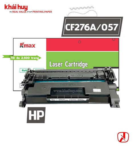[HMUCLSR1551/35] Hộp mực in laser KMAX CF276A/CRG-057 (3K, black, không chíp) - Dùng cho máy Pro M404d/ M404dw * LBP 223dw/ 226dw