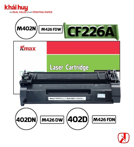 [HMUCLSR1551/68] Hộp mực in laser KMAX CF226A/CRG-052 Universal (3K, black, có chíp) - Dùng cho máy M402n/ 402d * LBP 214dw/ 215dw