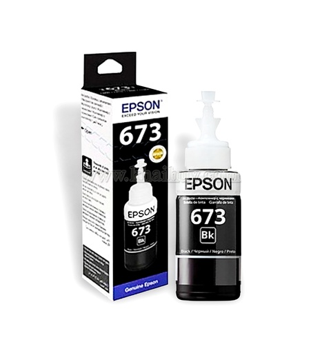 [MNAPPHU1561/57] Mực nạp nước EPSON 673BK-C13T673100 (70ml, black, chính hãng) - Dùng cho hộp mực máy in phun L800/ L805/ L850