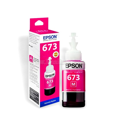 [MNAPPHU1561/59] Mực nạp nước EPSON 673M-C13T673300 (70ml, magenta, chính hãng) - Dùng cho hộp mực máy in phun L800/ L805/ L850