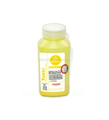 [MNAPLSR1561/45] Mực nạp laser ZHONO CB542A/CC532A (45gr, yellow, không từ) - Dùng cho hộp mực máy in màu CP 1215/ 1518n * LBP MF8010