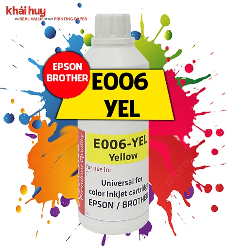 [MNAPPHU1551/11] Mực nạp nước KMAX E006YEL-03 (70ml, yellow, dyeUV) - Dùng cho hộp mực máy in phun L805/ L3110/ L3210