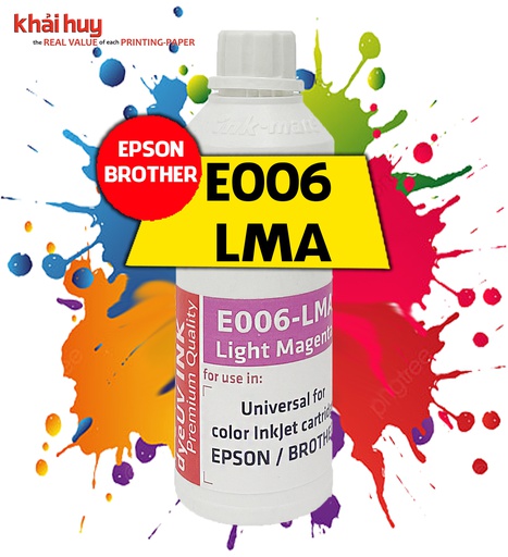 [MNAPPHU1551/12] Mực nạp nước KMAX E006LMA-03 (70ml, light magenta, dyeUV) - Dùng cho hộp mực máy in phun L805/ L3110/ L3210