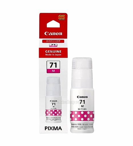 [MNAPPHU1561/74] Mực nạp nước CANON GI71M-4554C001AA (70ml, magenta, chính hãng) - Dùng cho hộp mực máy in phun G1000/ G1010/ G2000