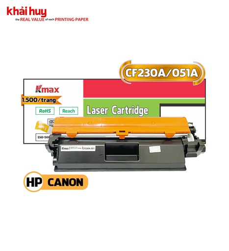 [HMUCLSR1551/73] Hộp mực in laser KMAX CF230A/CRG-051 (1.5K, black, có chíp) - Dùng cho máy M203d/ 227fdn * LBP 161dw/ 162dw
