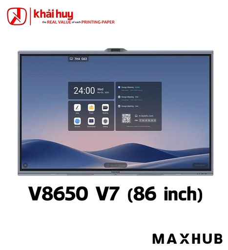[MANTTAC1561/19] Màn hình tương tác doanh nghiệp MAXHUB V8650 (86", 50 điểm chạm, 350 nits, 4K Ultra HD) - Chính hãng